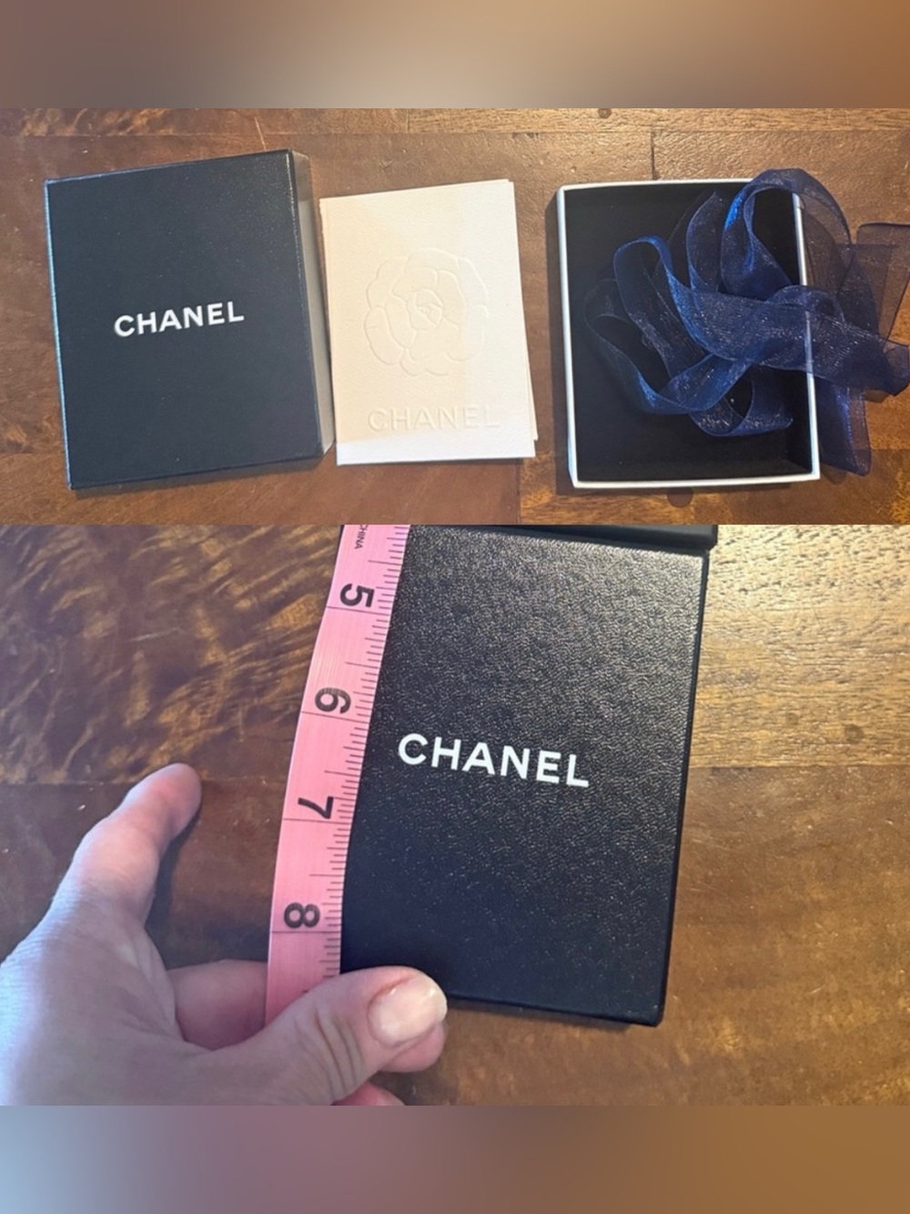 Chanel brooch box with insert and ribbon